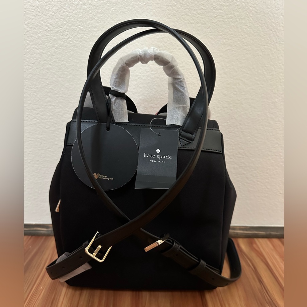 NWT Kate Spade Disney Minnie Mouse Black and Red Bow Backpack - Picture 4 of 5